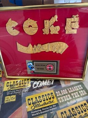 COCA COLA Atlanta 1996 Olympics IZZY PUZZLE Gold Version Pin Set Framed